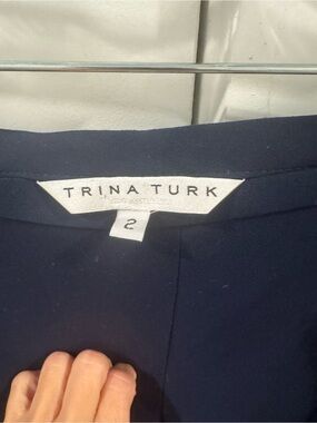 Trina Turk Men's Dark Navy wide leg  Dress Pants